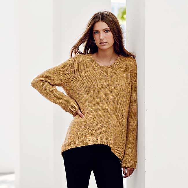 Millou Sweater glatstrikket sweater med lækre til