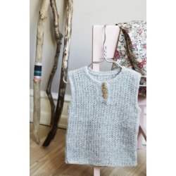 Siljes Vest &frac12;-4 r strikkeopskrift til download