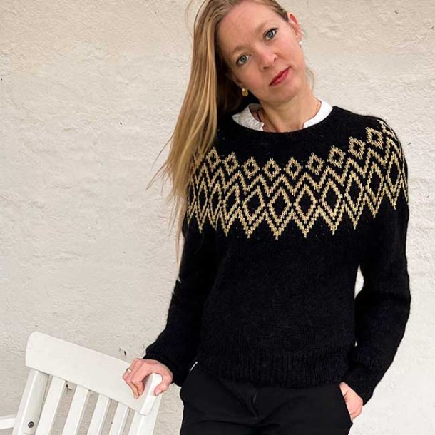 Camille Sweater Glamour - strikkeopskrift