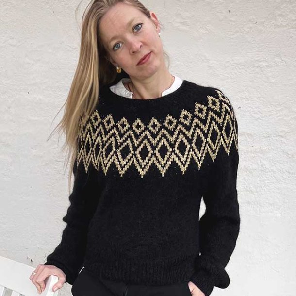 Camille Sweater Glamour - strikkeopskrift