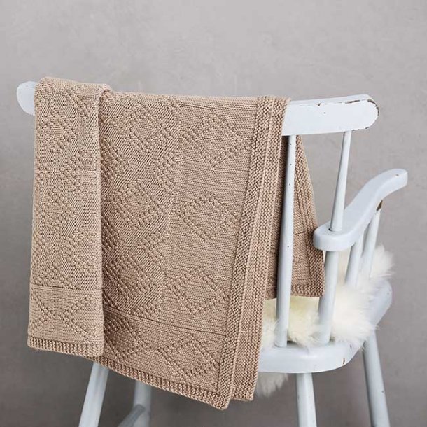 Diamond Babytppe - strikkeopskrift 