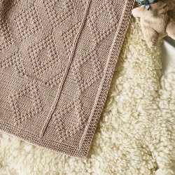 Diamond Babytppe - strikkeopskrift 