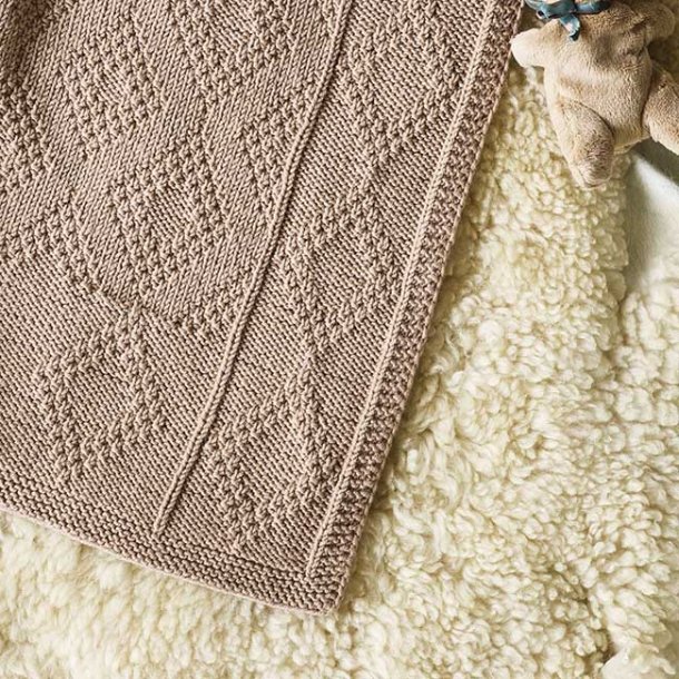 Diamond Babytppe - strikkeopskrift 