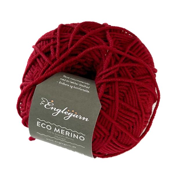 Englegarn Eco Merino Wine Red 882 100 - 125 m 4 - 5 mm 18 - 20 m