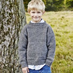 Smandssweater Junior - strikkeopskrift 