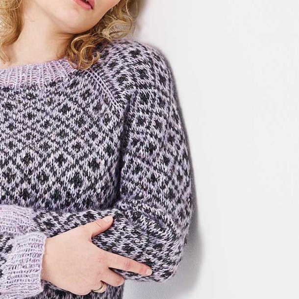 Frsk Damesweater i LaLa Berlin Fluffy - strikkeopskrift til download