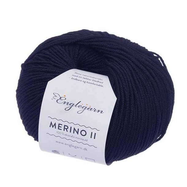 Englegarn Merino II Night Blue 214 125 - 150 m 3½-4½ mm 20 - 22 m