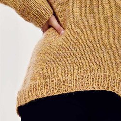 Millou Sweater med runding - strikkeopskrift 