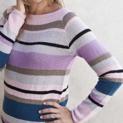 Multi Stripe Sweater - strikkeopskrift