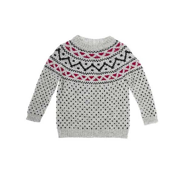 parallel Dripping uudgrundelig Retro Sweater - islandsk børnesweater strikkeopskrift 2-12 år