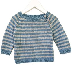 Sommer Striber - strikkeopskrift til download 0 - 3 r