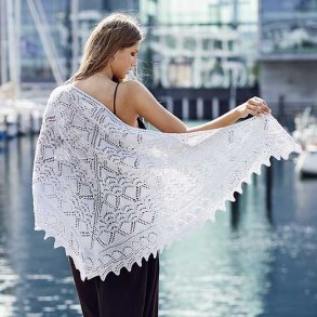 Smillas Sjal - strikkeopskrift 