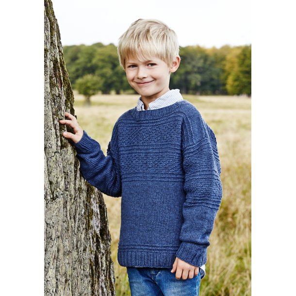 Smandssweater Junior - strikkeopskrift 