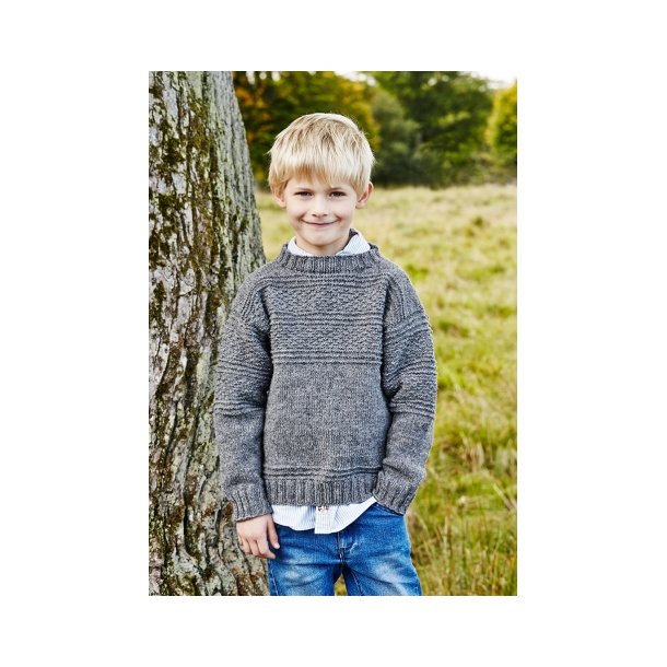 Smandssweater Junior - strikkekit str. 2 r