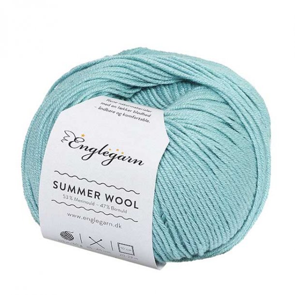 Englegarn Summer Wool Aqua 608 125 - 150 m 3-4 mm 20 - 22 m