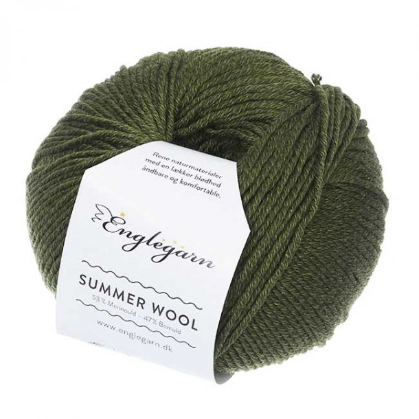Englegarn Summer Wool Dark Olive 256 125 - 150 m 3-4 mm 20 - 22 m