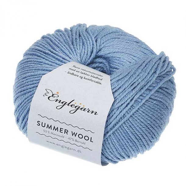 Englegarn Summer Wool Dusty Light Blue 342 125 - 150 m 3-4 mm 20 - 22 m