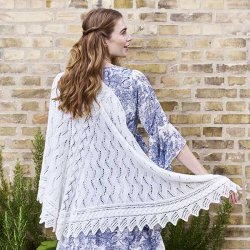 Tusnelda Sjal - strikkeopskrift 