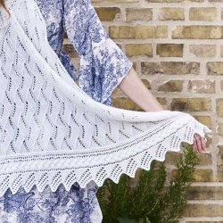 Tusnelda Sjal - strikkeopskrift 