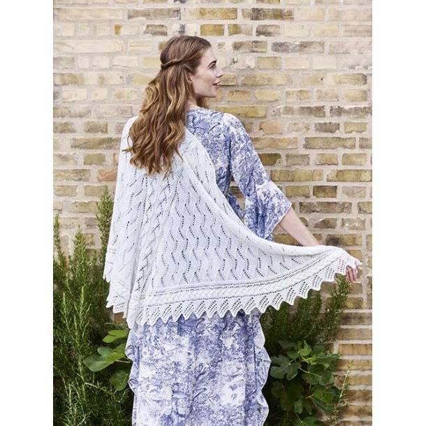 Tusnelda Sjal - strikkeopskrift 