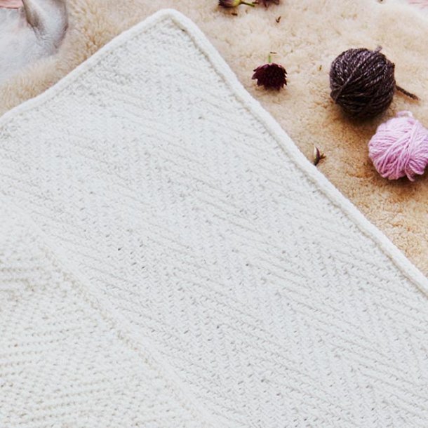 Vanilla Babytppe - strikkeopskrift til download