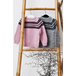 Fair Isle Babysweater &frac12;- 3 r - strikkeopskrift til download  