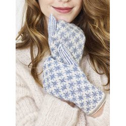 Isblomster lettiske vanter - strikkeopskrift til download