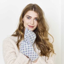 Isblomster lettiske vanter - strikkeopskrift til download