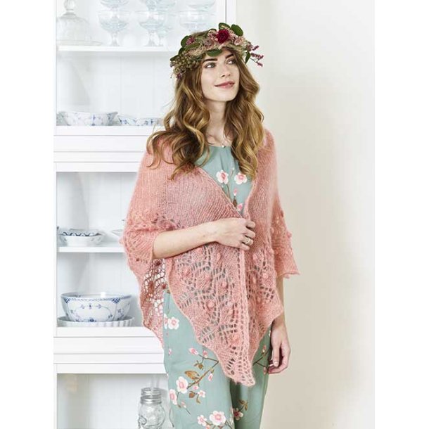 Rosy Sky Sjal - strikkeopskrift