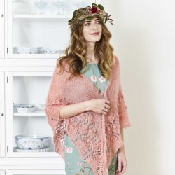 Rosy Sky Sjal - strikkeopskrift