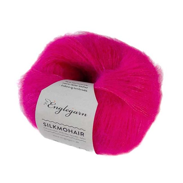 Englegarn Silkmohair Hot Pink 371s 200 - 250 m 3½-4½ mm 22 - 24 m