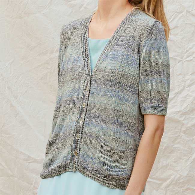 Kort Sommer Cardigan i hørgarn